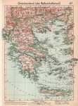 Grecja Morze Egejskie Kreta. Stara mapa 1938 r. autentyk