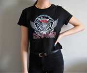 czarny T-shirt punk rock Bershka