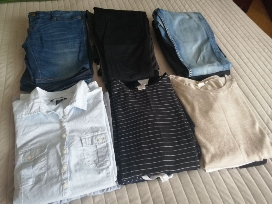 Zestaw ubrań ciążowych, rozm. M H&M, Mamalicious, Lindex, spodnie