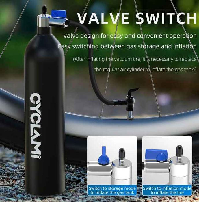 CYCLAMI BOOSTER Zbiornik 1,2L Wysokociśnieniowy 200Psi do Bezdętkowych