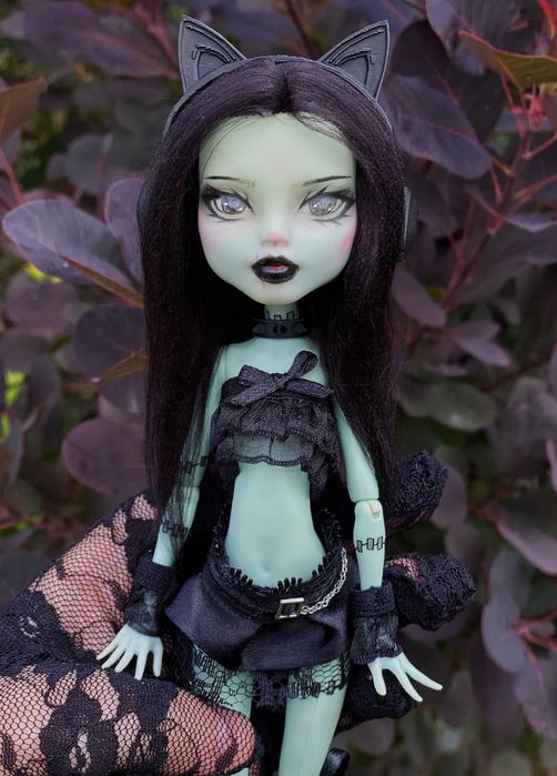 monster high lalka frankie g1 ooak custom repaint