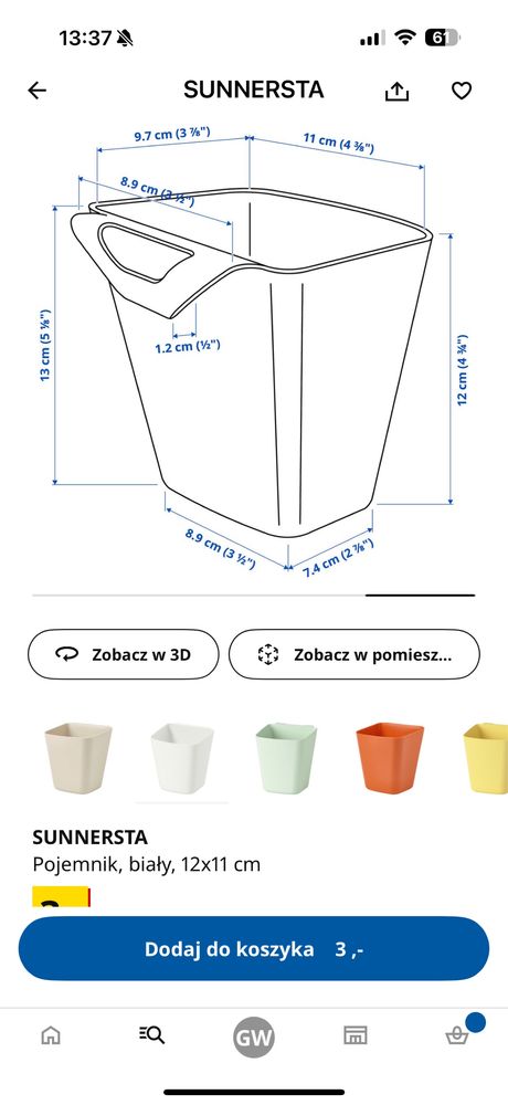 Drążek z haczykami i 4 pojemnikami nowy ikea sunnersta
