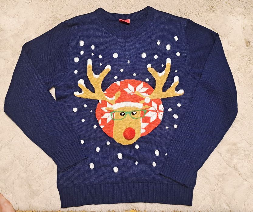 Sweter świąteczny meski XL