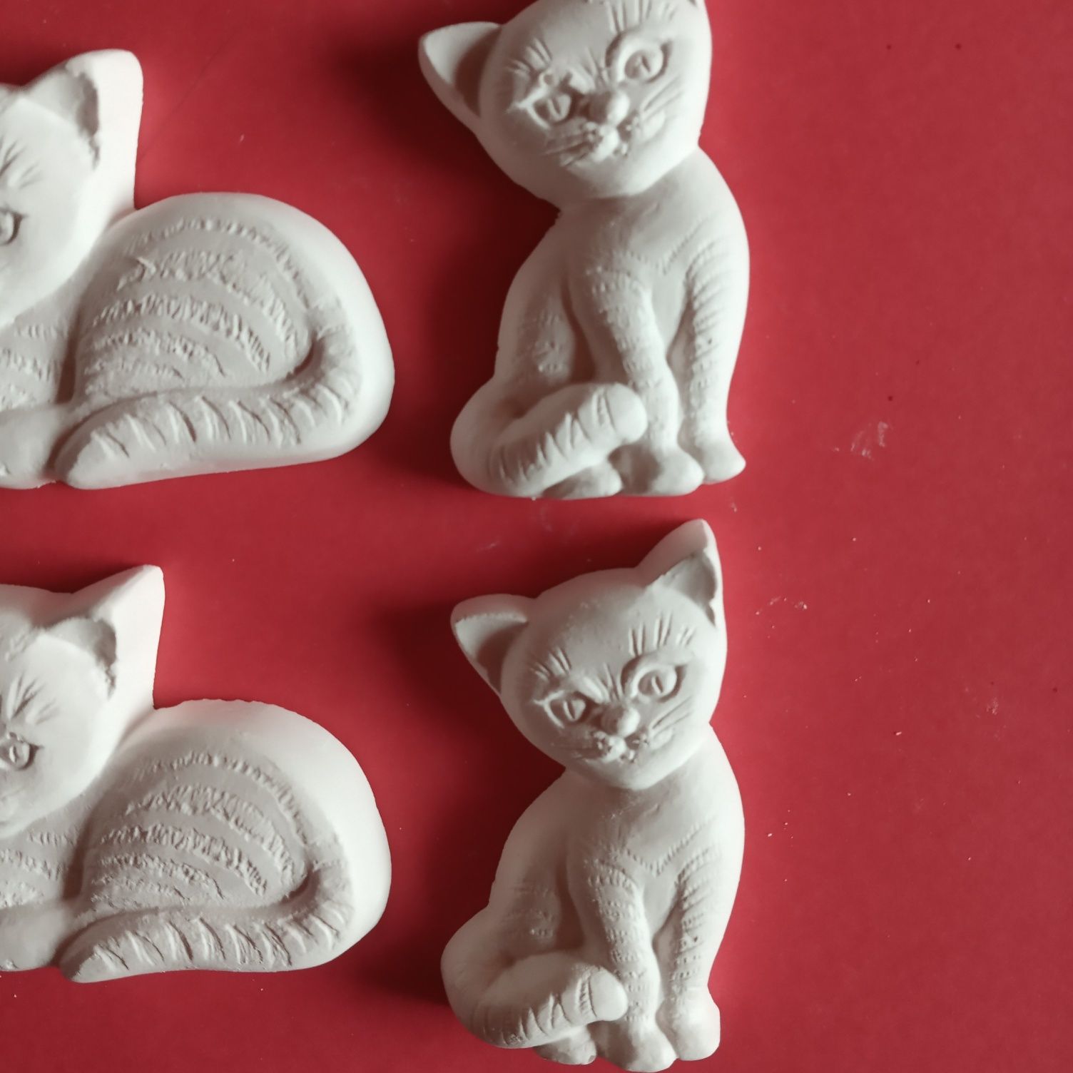 Koty gipsowe figurki 10 sztuk. Do malowania