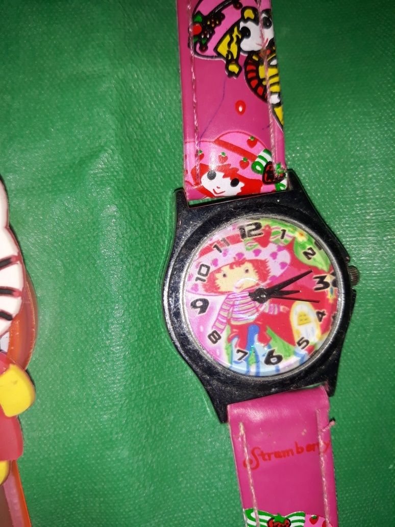 Часы для детей браслетик хелоу кити миньон девочки розовые жёлтые