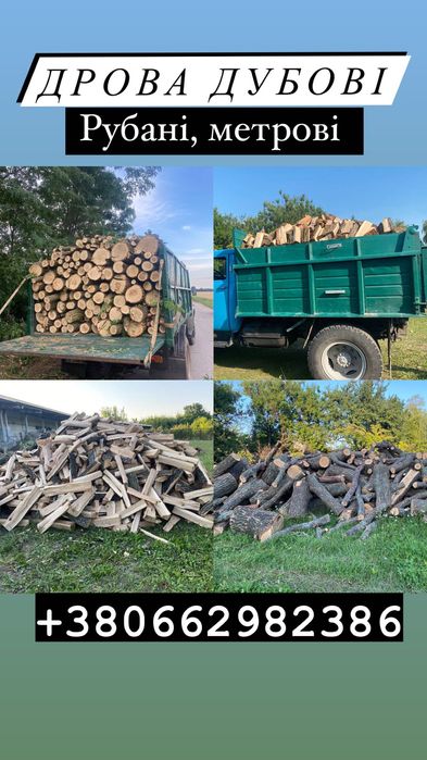 Продам дрова твердої породи (рубані, метрові)