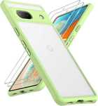 Tocol etui Google Pixel 7A pancerne półmatowe zielone 2x szkło na LCD
