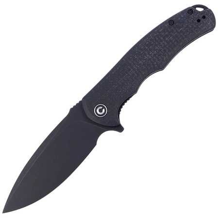 Nóż składany Civivi Praxis Black Coarse Micarta Black Stonewashed+etui