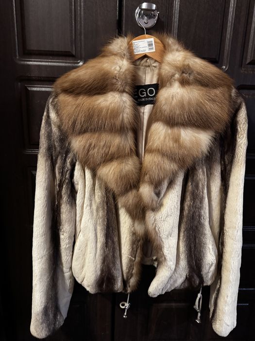 норкова шуба з соболем