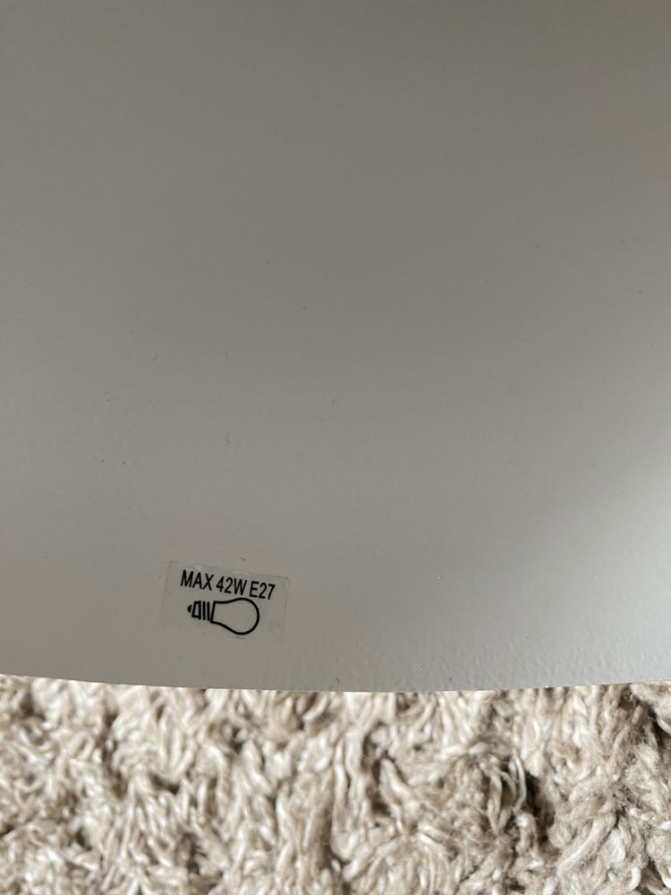 Lampy wiszące biało - miedziane 12 szt.