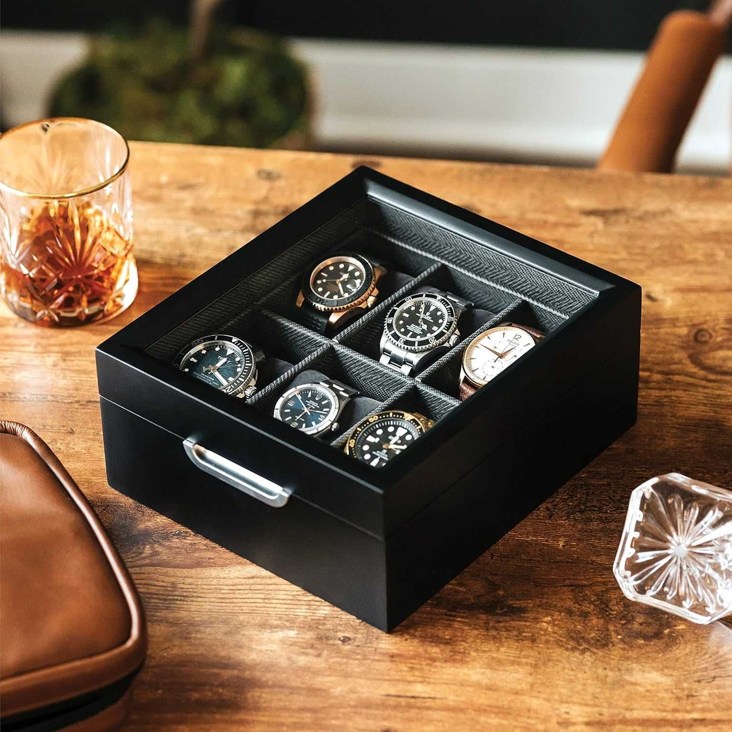 CASE ELEGANCE Pudełko na 6 zegarków – bez oryginalnego opakowania