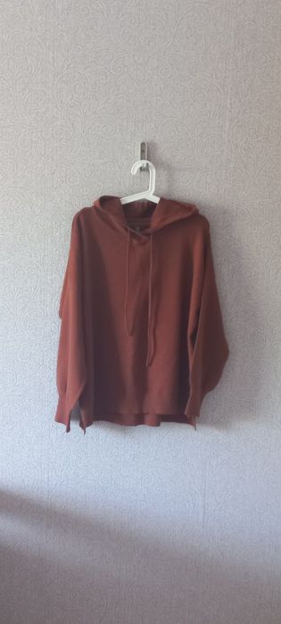 Sweter/bluza Kaptur Nowy Dzianina czekoladowy Brąz  rozm.46/48 bonprix