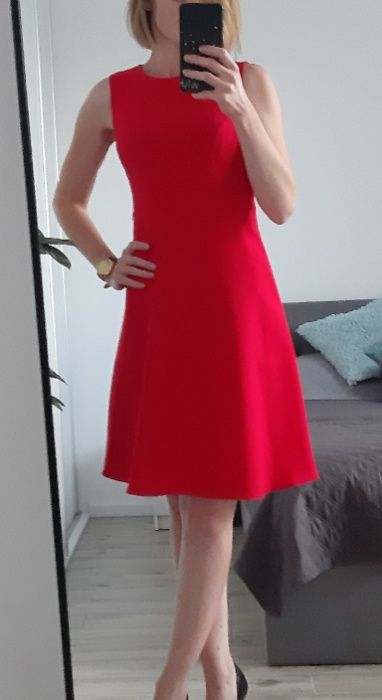 czerwona sukienka, rozm. 34