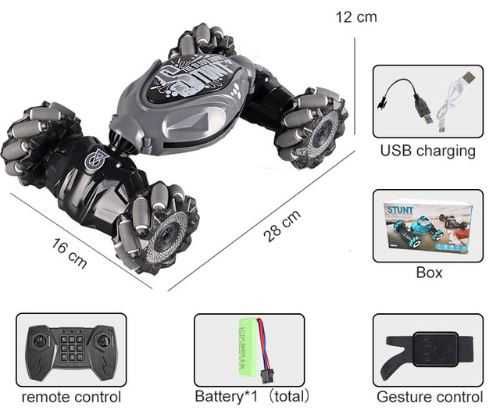 Samochód RC 4x4 sterowany gestami ręką + pilot