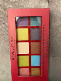 Makeup Revolution Rainbow Metallics Shadow - Paleta cieni metalicznych