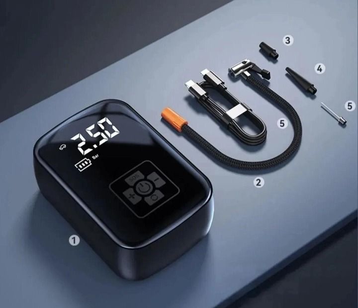 Хіт 2024!Портативний Компресор Акумуляторний, Насос для Шин Автомобіля