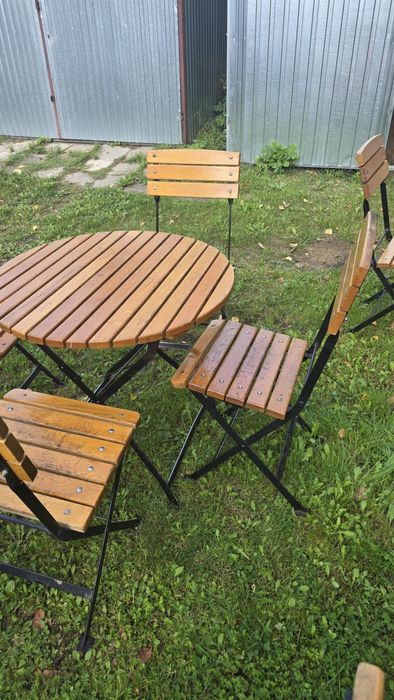Meble ogrodowe ogródek gastronomiczny piwny stoliki krzesła