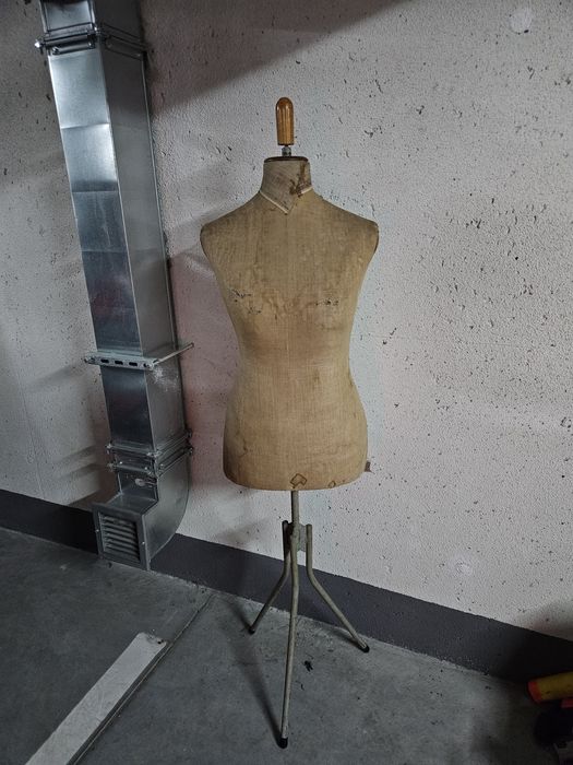 Manekin krawiecki damski lniany vintage