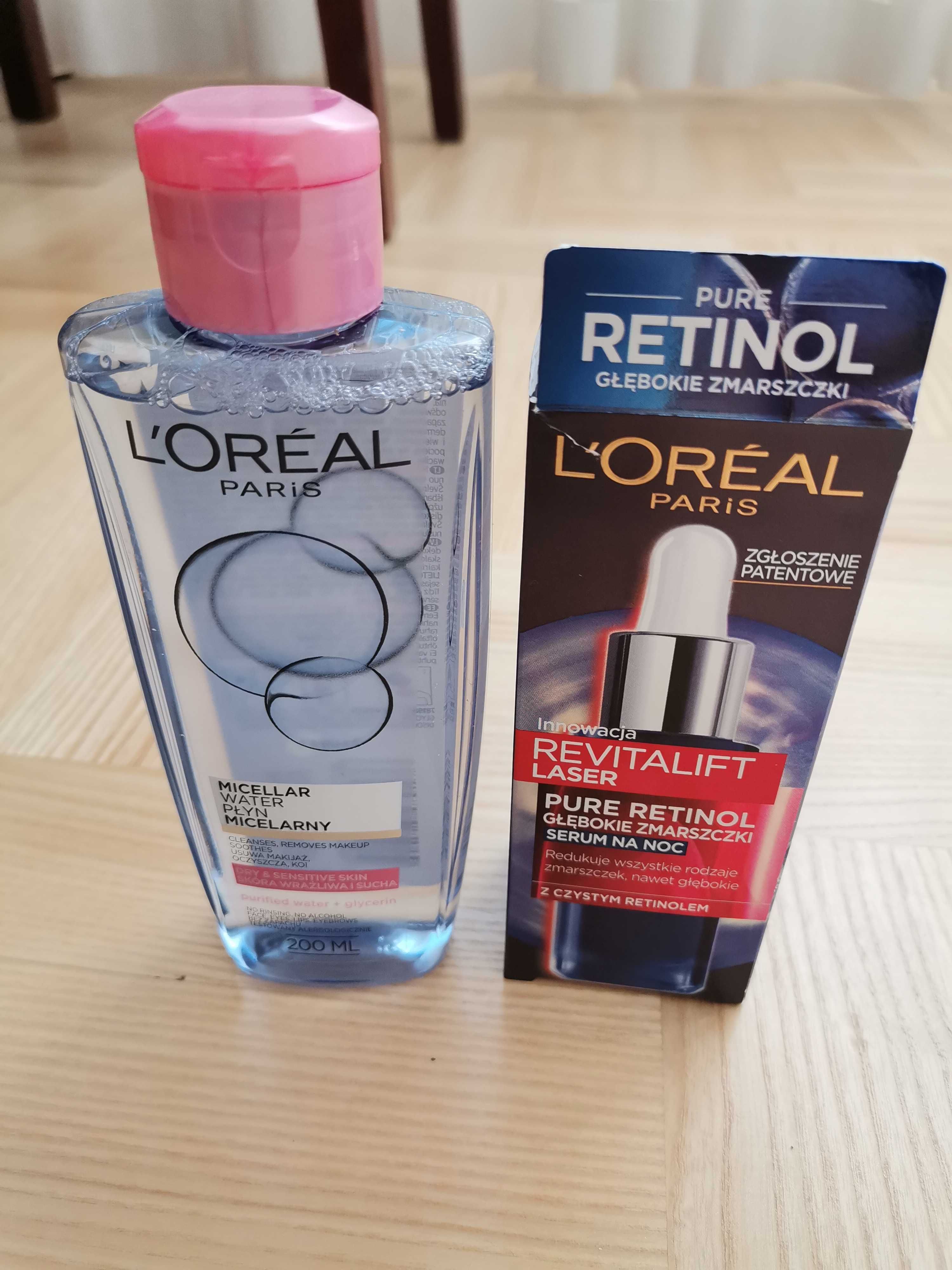 Serum do twarzy Loreal i płyn micelarny