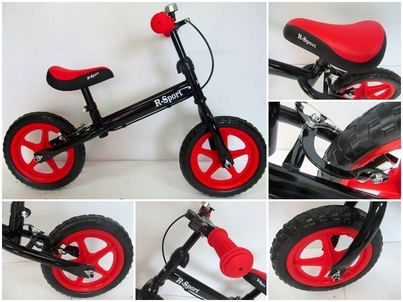 Rowerek biegowy regulowany dla dzieci z hamulcem dla R4 Koła EVA 12
