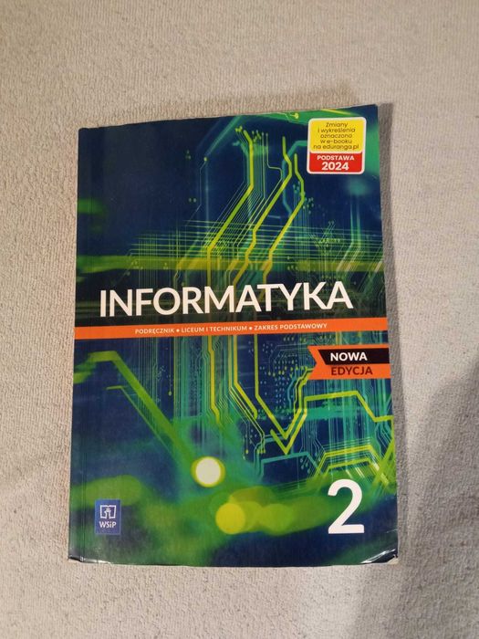 Informatyka klasa 2 liceum technikum, zakres podstawowy WSiP