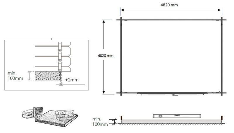 Drewniany domek ogrodowy altanka 5x5 m 25m2 DOM591