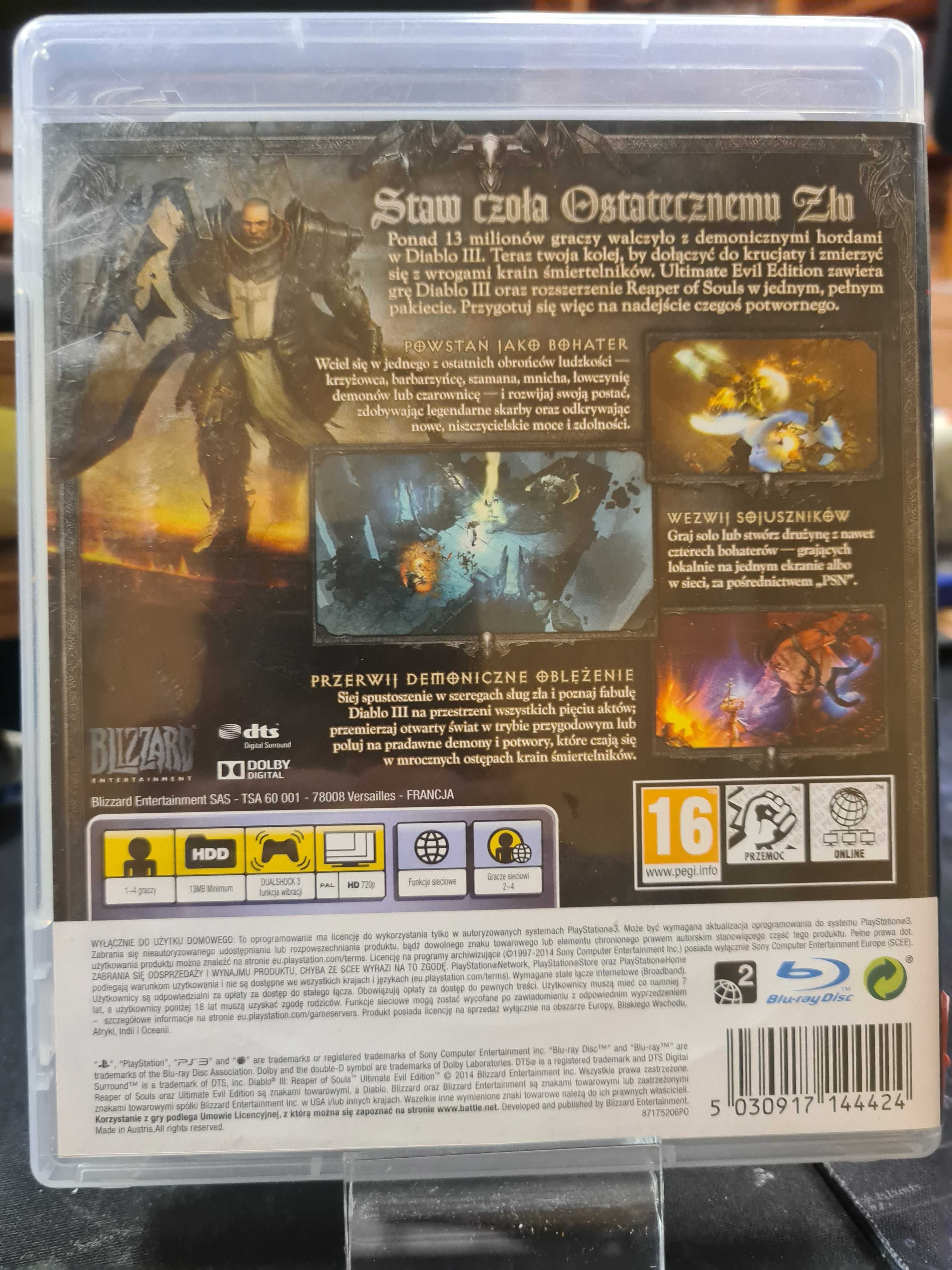 Diablo III: Reaper of Souls PS3, Sklep Wysyłka Wymiana