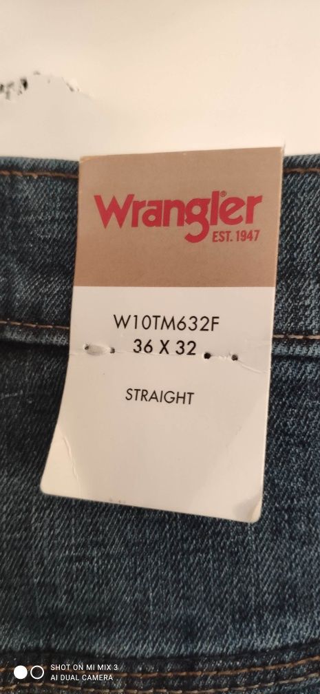 Wrangler Straight Authentic Blue męskie jeansy rozm 36/32 jak 36/34