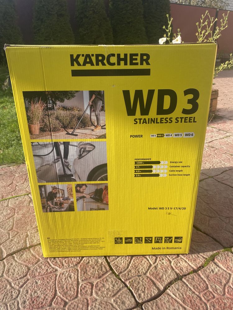 Пылесос Karcher WD 3 S (Premium) 1.628-135.0