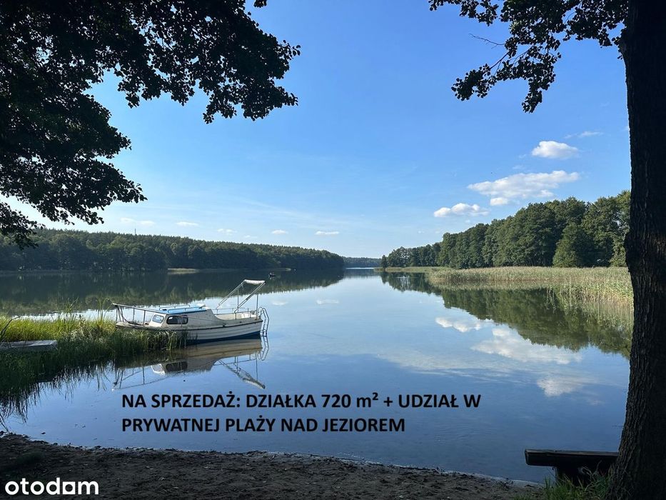 Działka rekreacyjną/budowlana 720 m² jez. Dołgie + prąd + ogrodzenie
