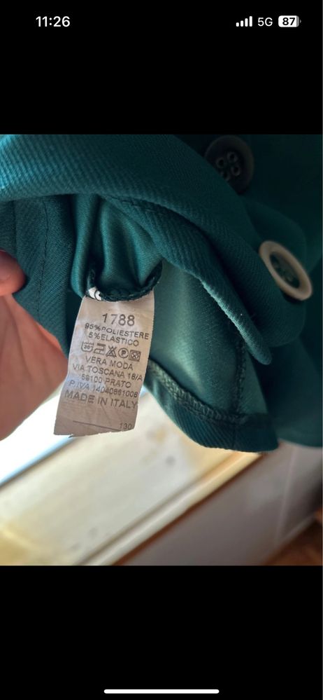 Vestido verde com botões