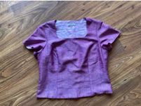 Fioletowa różowa koszulka t-shirt dekolt