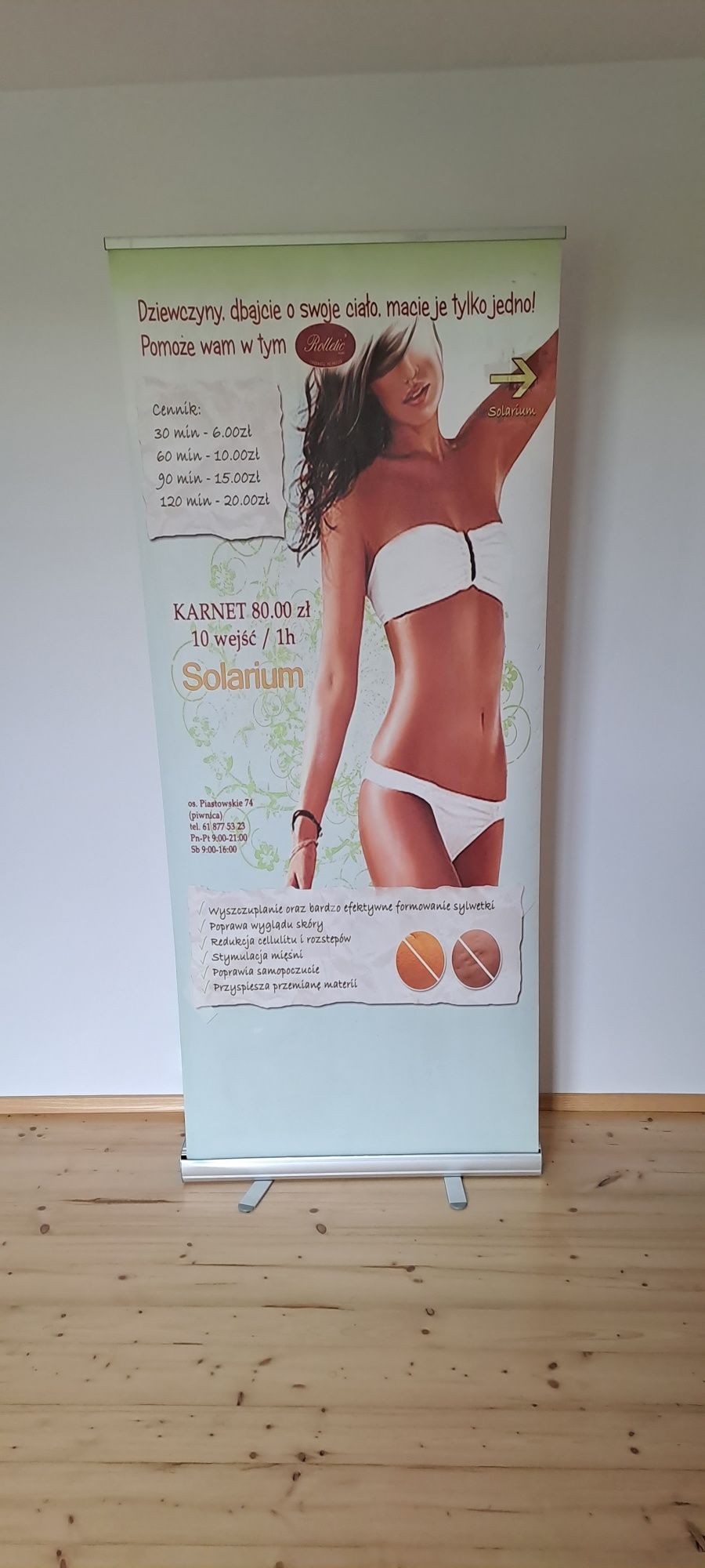 Roll-up stand baner reklamowy 85 x 200 cm