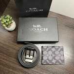 НОВИЙ‼️ Подарунковий набір COACH, ремінь coach, гаманець коач