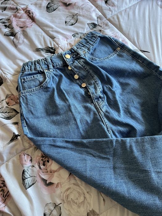 Calças de ganga cintura subida, Zara