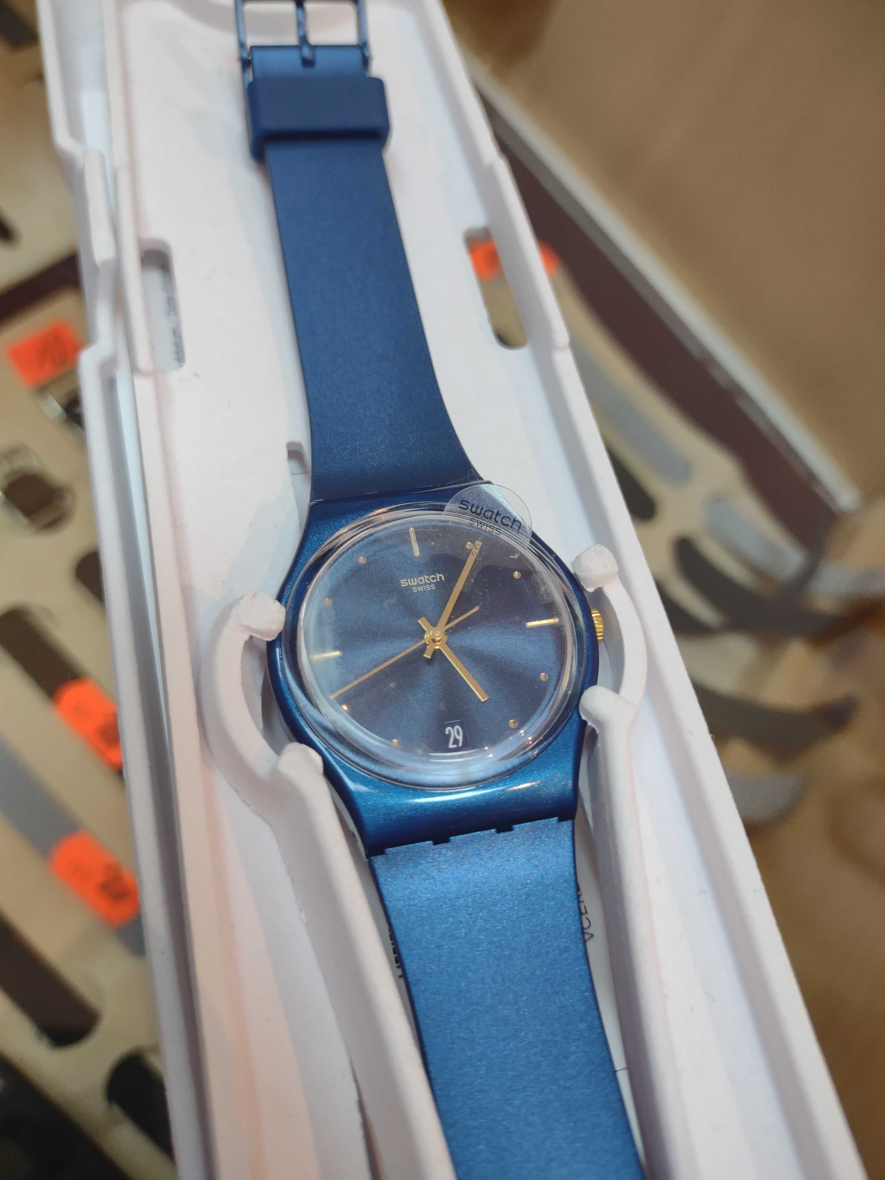 Zegarek damski/unisex Swatch PEARLYBLUE GN917