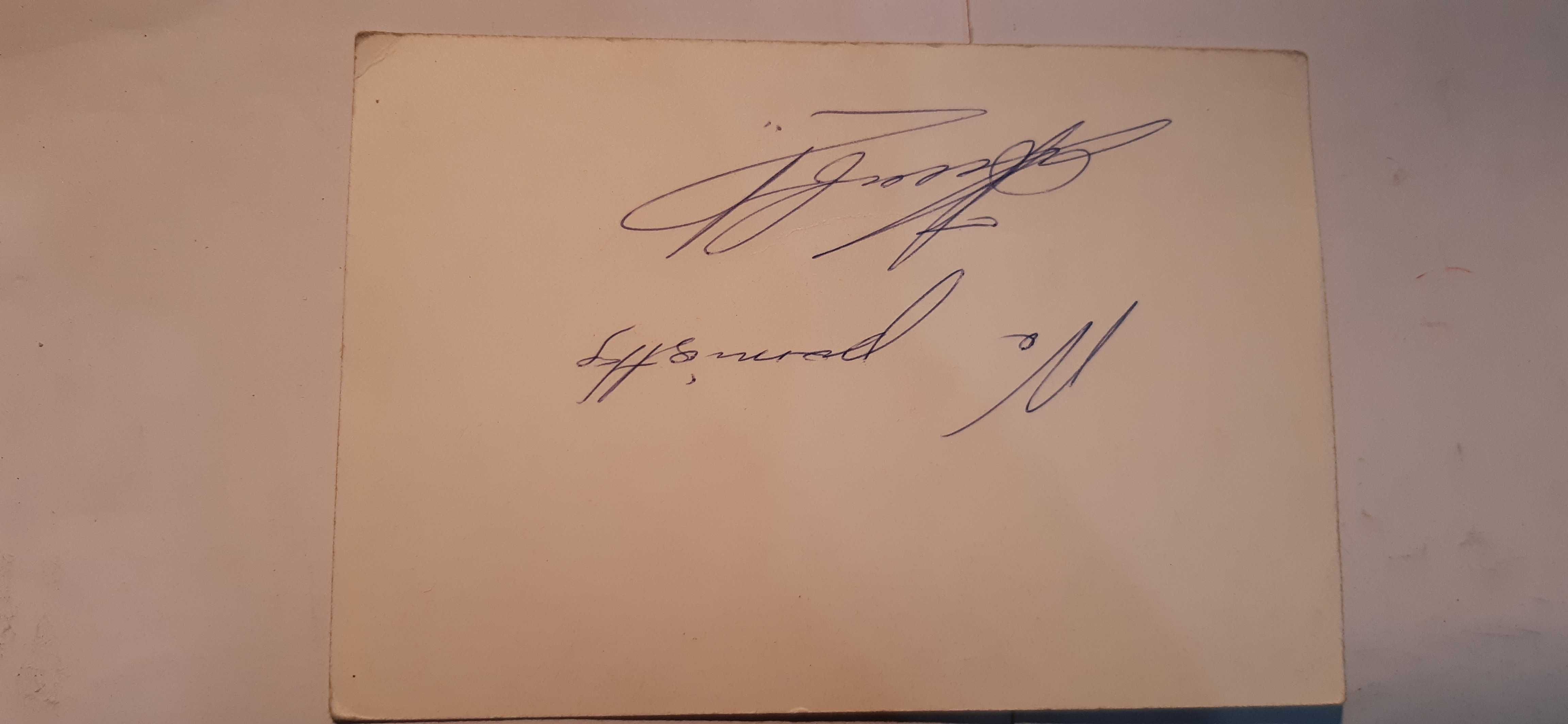 stare zdjęcie ulotka  cyrk polski czesław januszewicz z autografem prl
