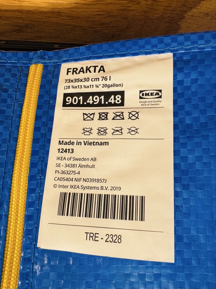 Wozek transportowy Ikea Rullebor wraz z torba Ikea Frakta