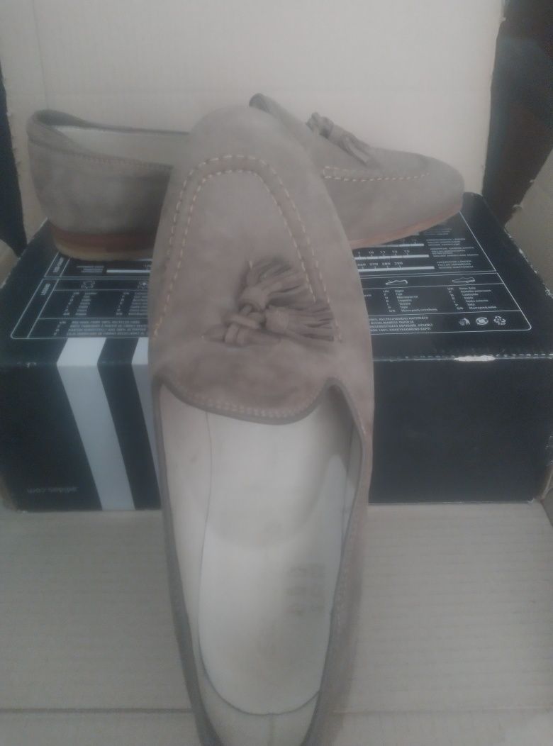 Мужские кожаные стильные туфли эспадрильи Samsonite 42 размер
