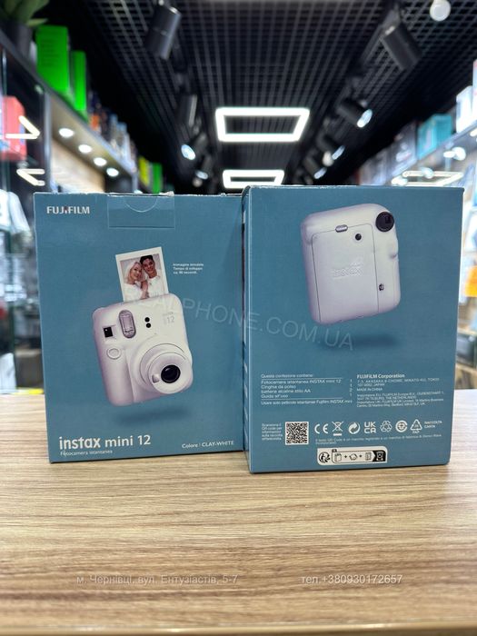 Фотокамера миттєвого друку Fujifilm Instax Mini 12 Clay White