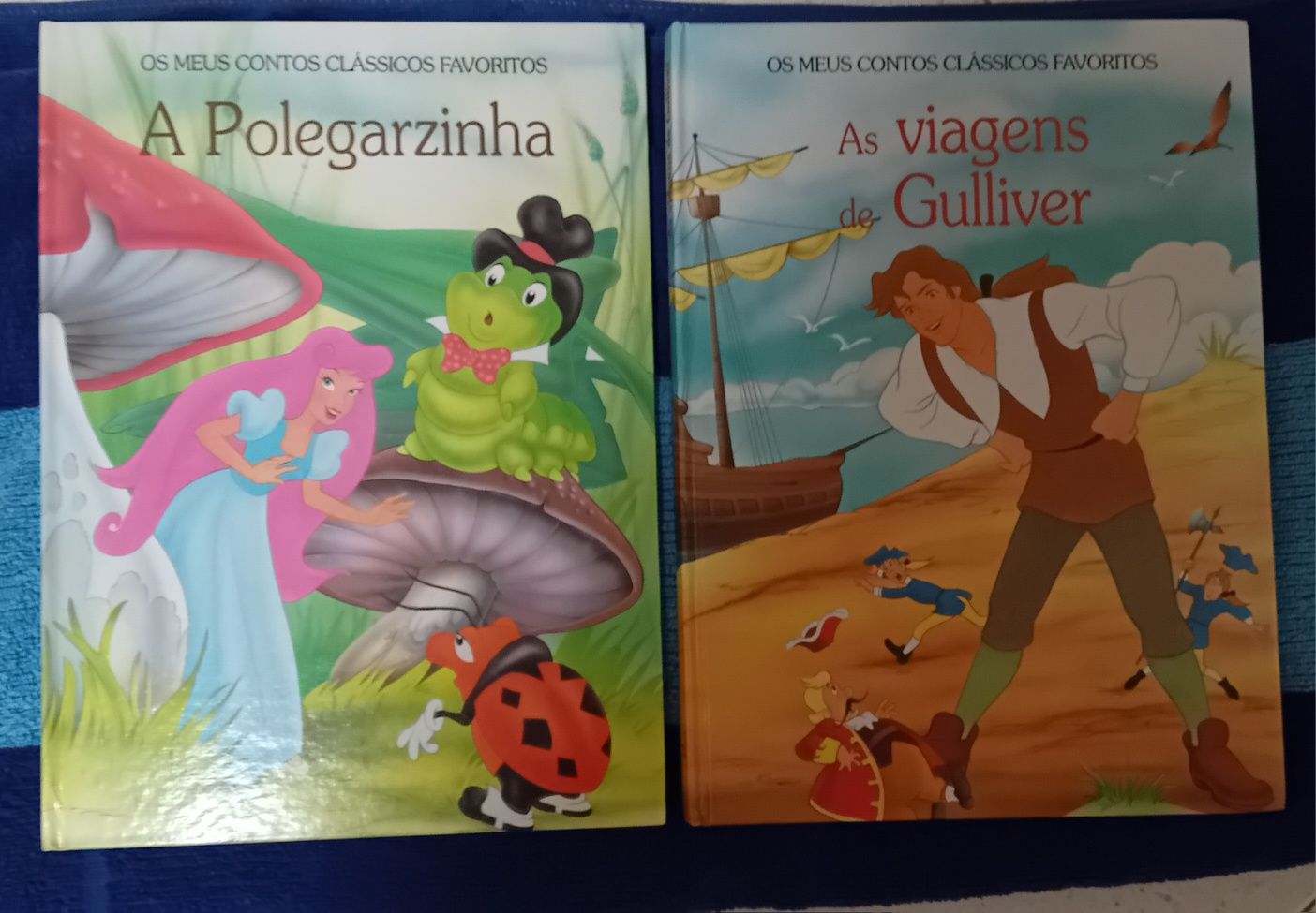 2 Livros "A Polegarzinha" e "As Viagens de Gulliver"