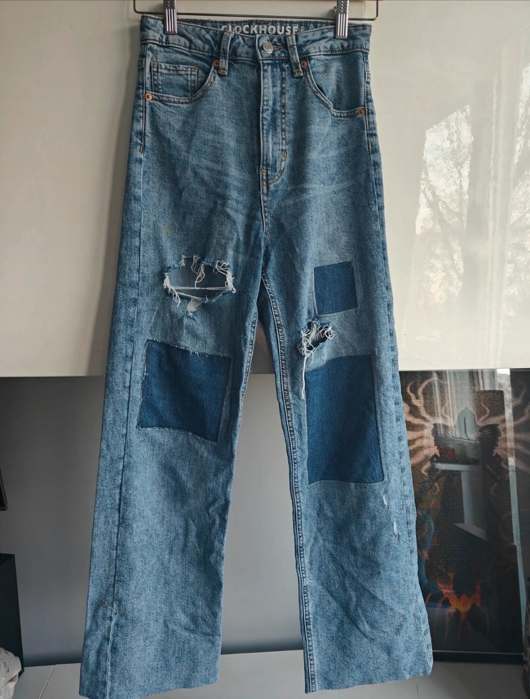 Spodnie jeansy wide 34 xs