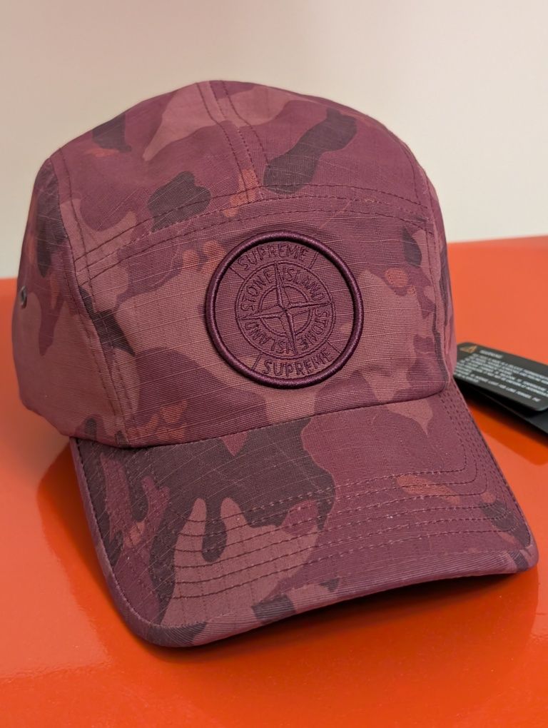 Stone Island x Supreme Reactive Ice Camo Ripstop Camp Cap