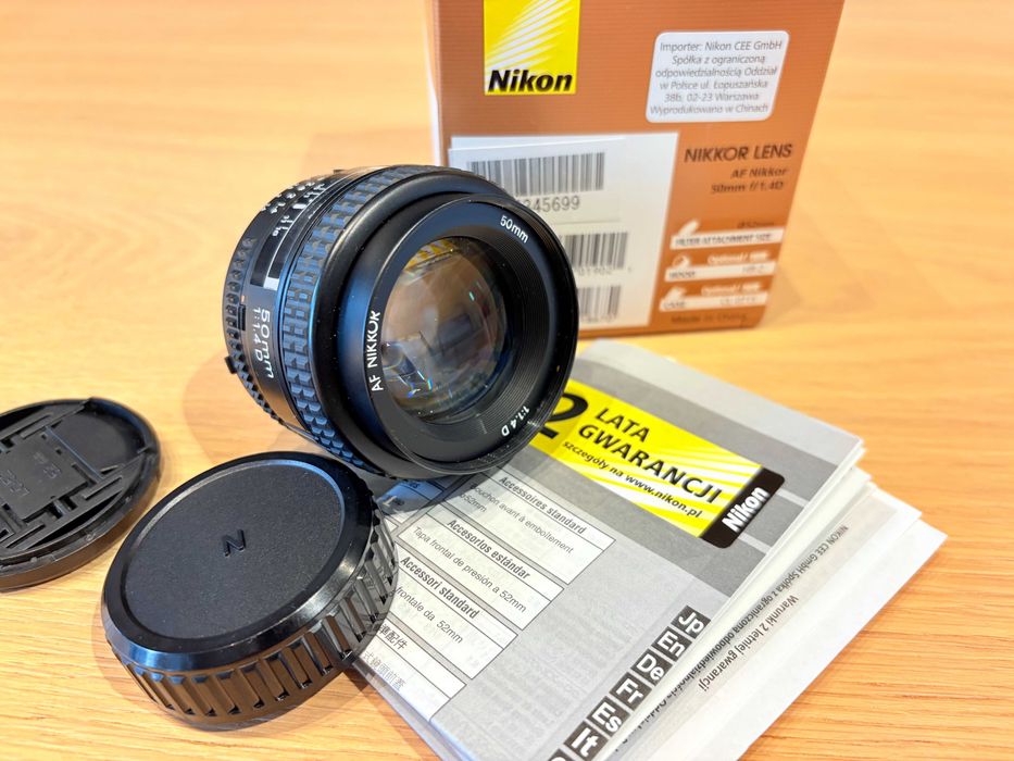 Nikkor Nikon 50mm f/1.4D w idealnym stanie JAK NOWY