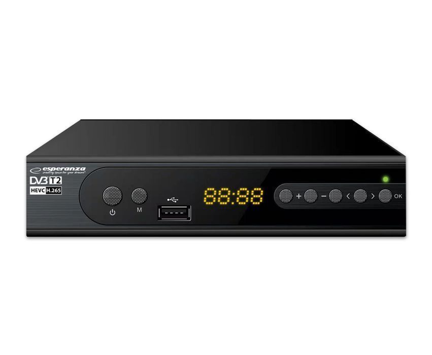 Zestaw telewizji naziemnej tuner cyfrowy DVB-T2 + antena pokojowa