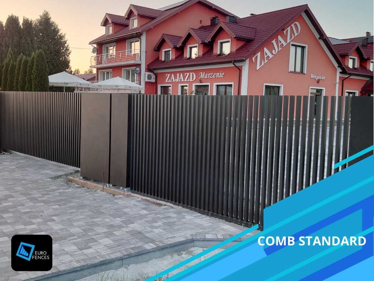 Ogrodzenie Aluminium EuroFences Polski producent - model Comb Standard