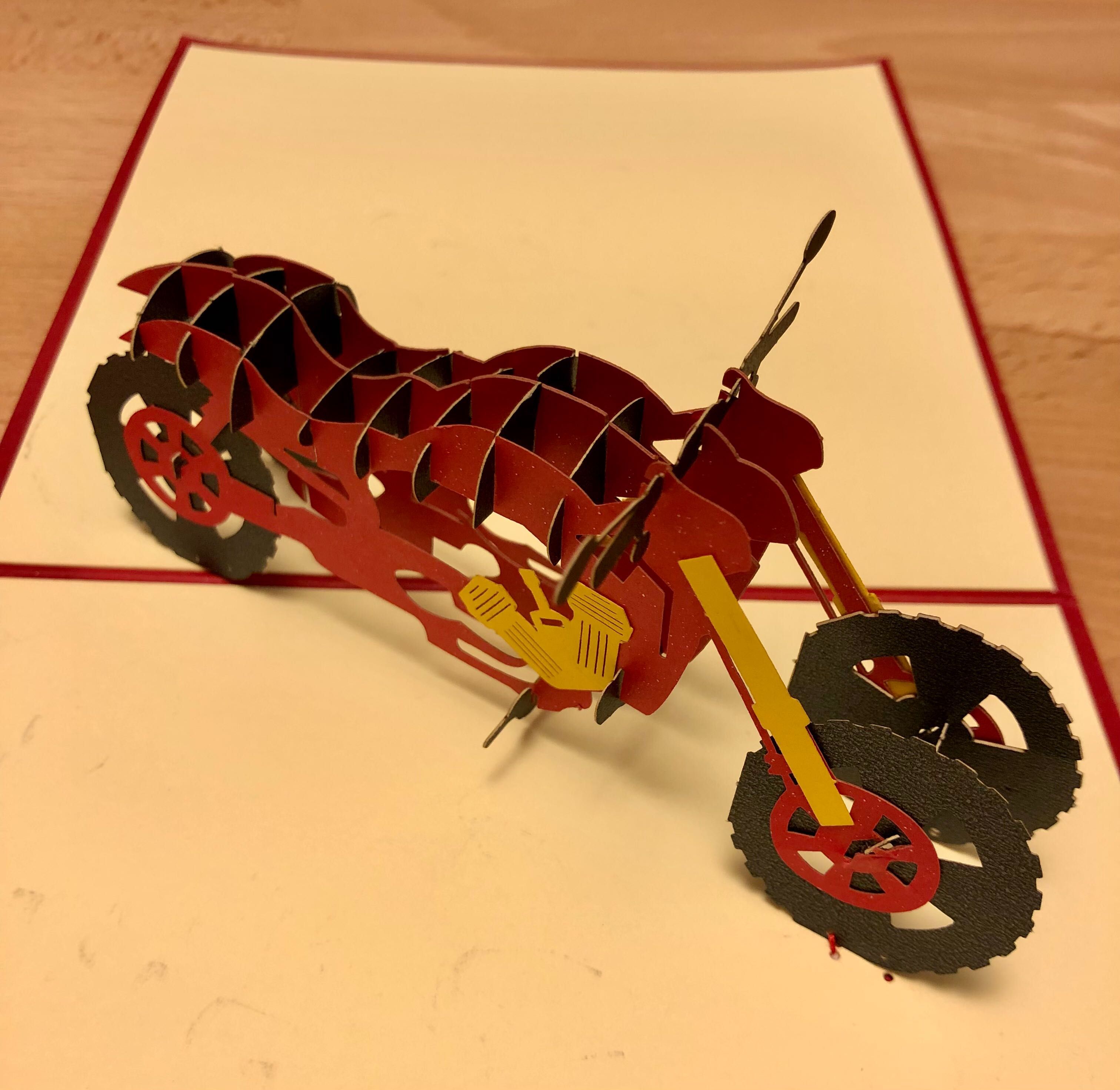 Prezent dla motocyklisty kartka 3d urodziny