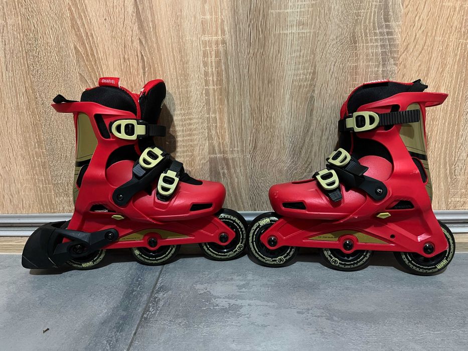 Rolki regulowane MARVEL Iron Man, rozmiar 31–34, jak nowe!