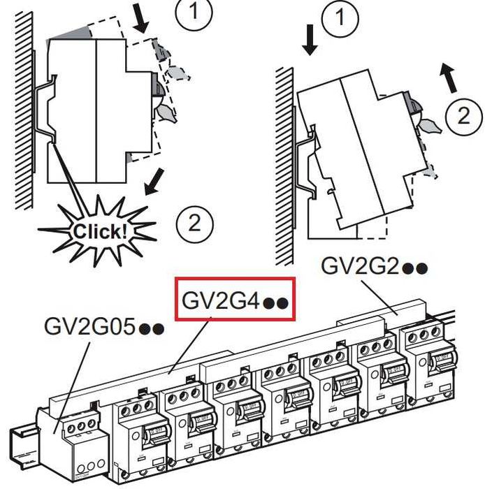 Трехполюсные шины 63А  Гребенка ( рейка ) Schneider  GV2G454,  GV2G354