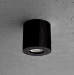 Czarna oprawa natynkowa GU10 | Halogenowa tuba LED | Sufitowa, ruchoma